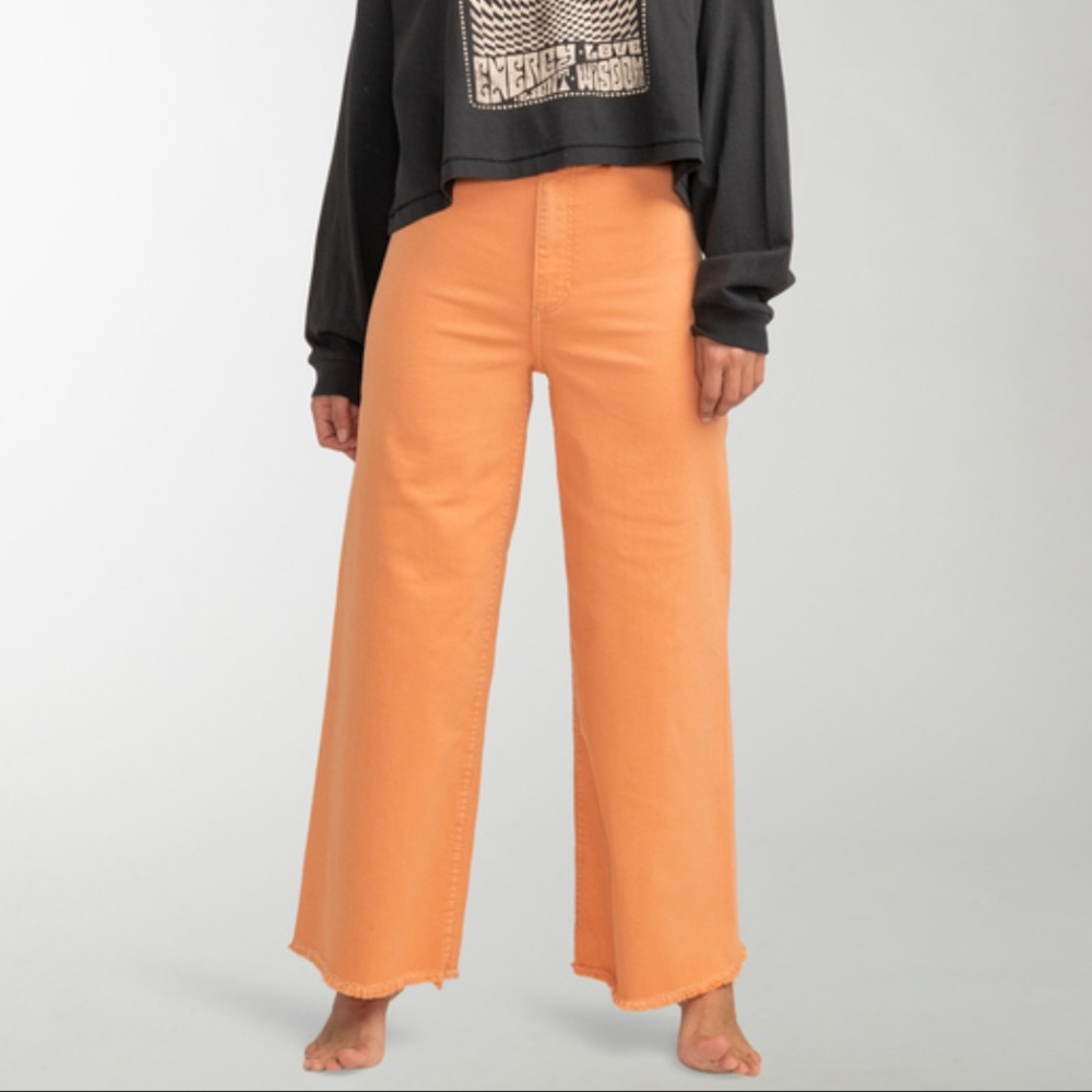 Billabong Free Fall Orange Wide Leg Pants